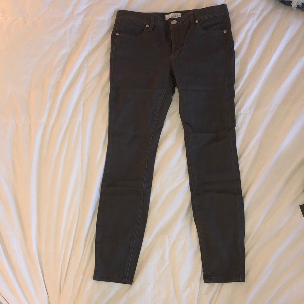 Gray skinny LOFT pants